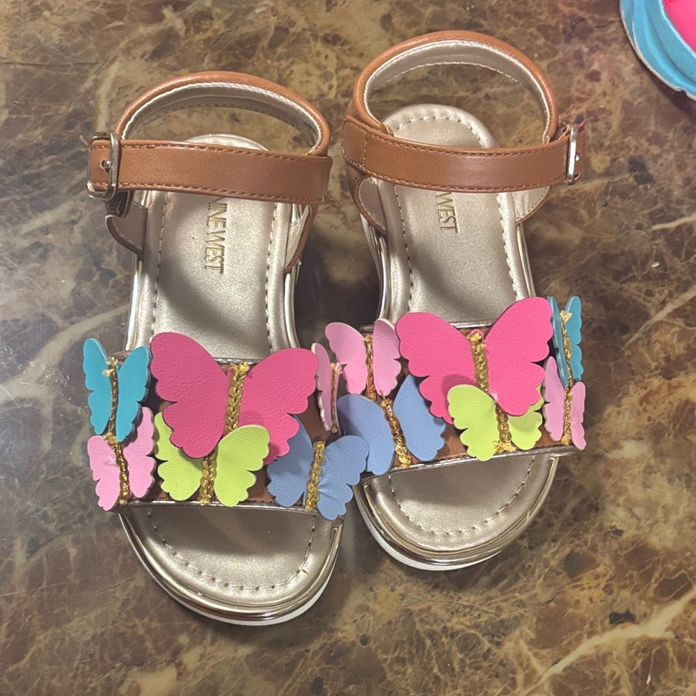Nine West Kids Sandals with Colorful Butterflies
